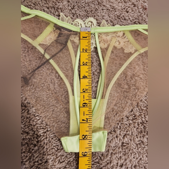 💋SET💋 Honey Birdette AMELIE LIME BRA 38H thong XL brief XL NWT - Picture 10 of 12